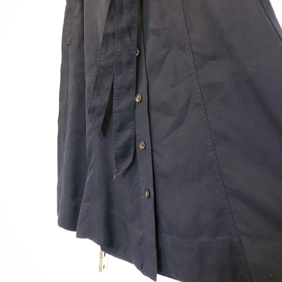 Talbots Poplin button front full midi skirt size 6 - Picture 2 of 7